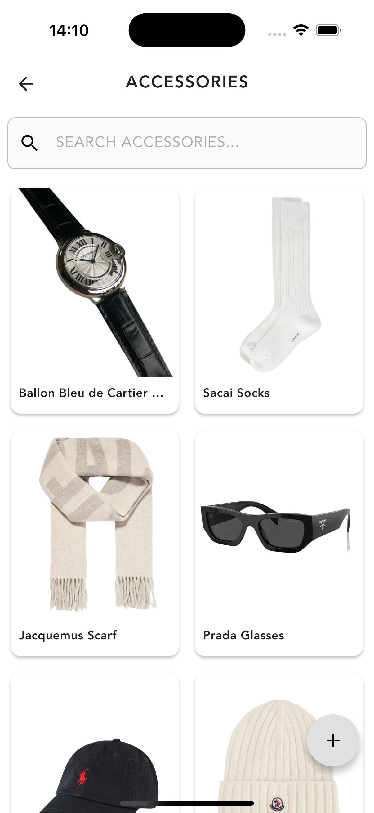 Accessories catalogue inside Drobe